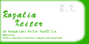 rozalia keiter business card